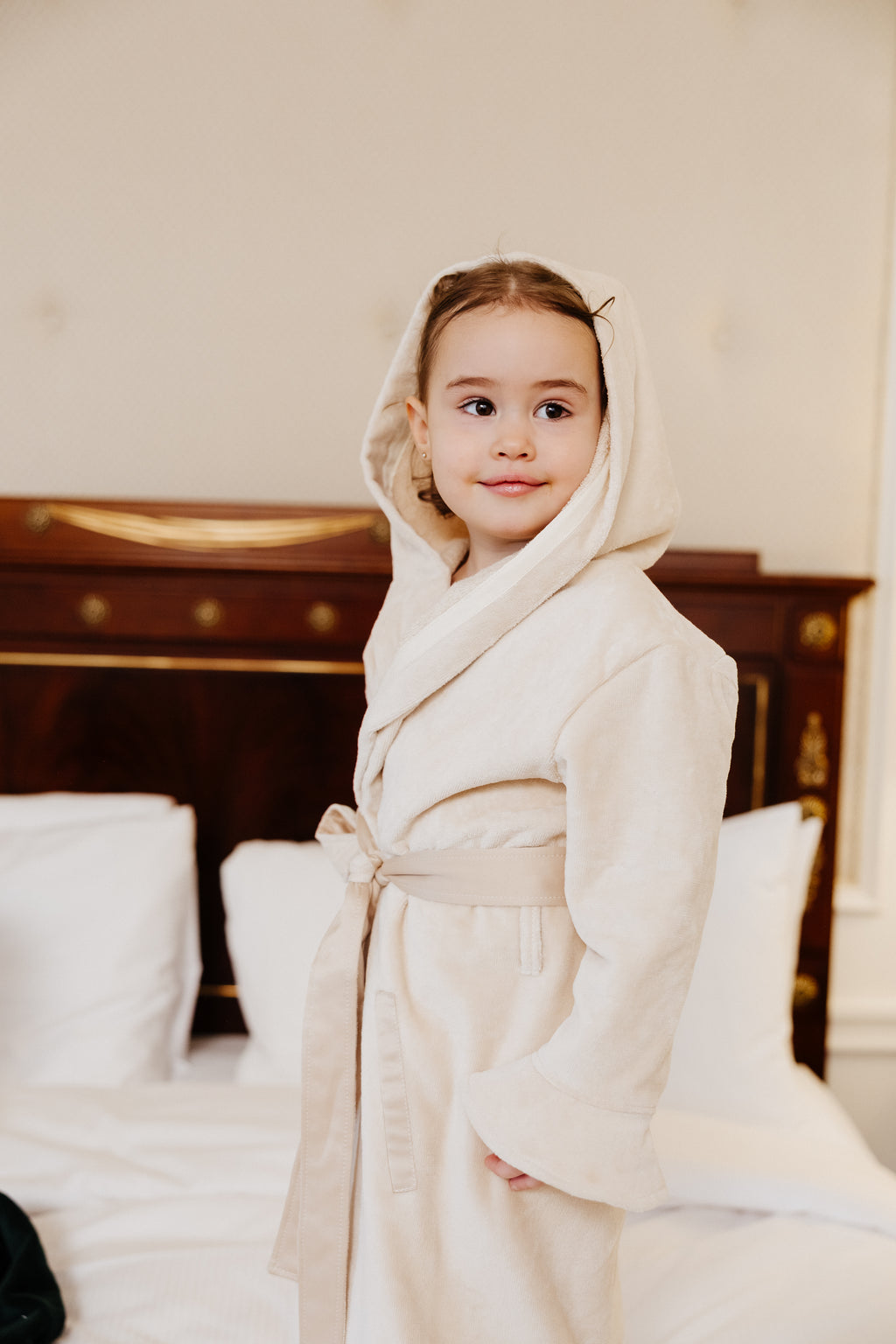 Bathrobe with frills Warm Cocoa