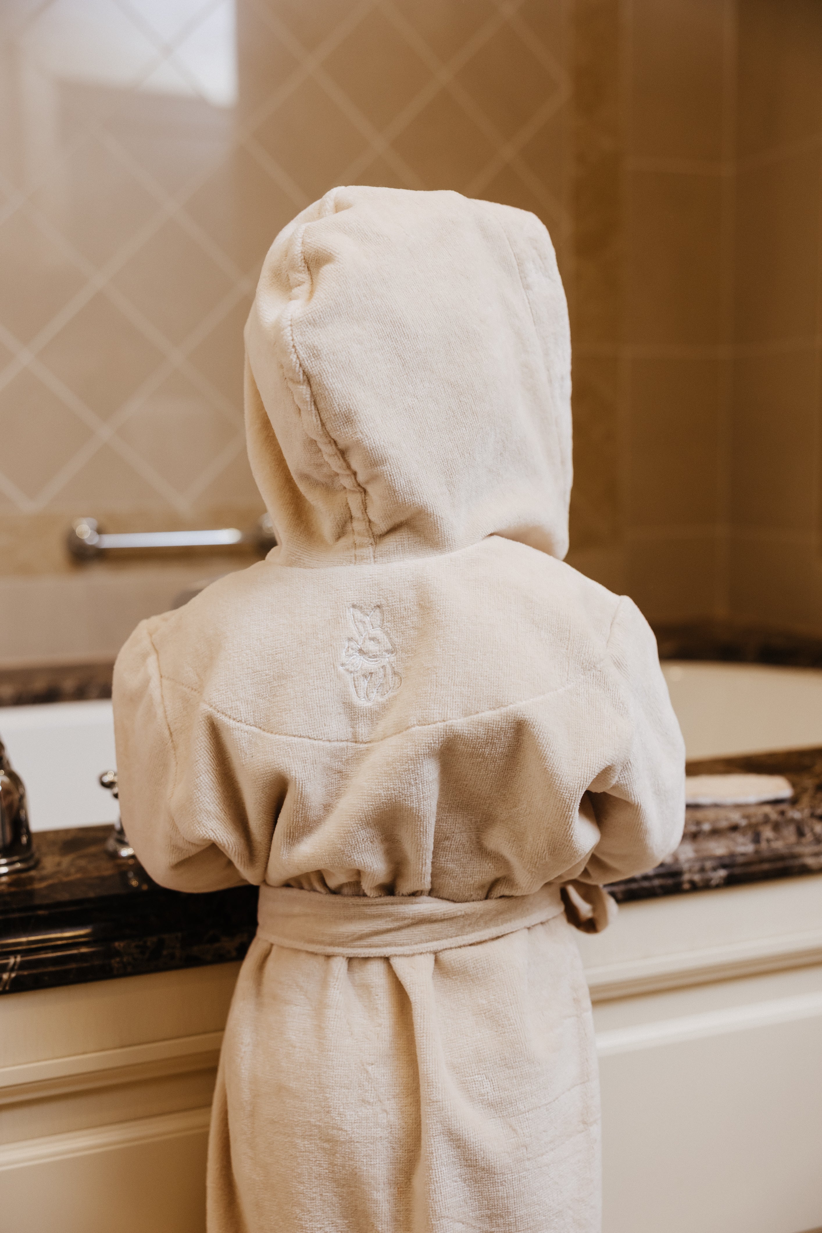 Bathrobe with frills Warm Cocoa
