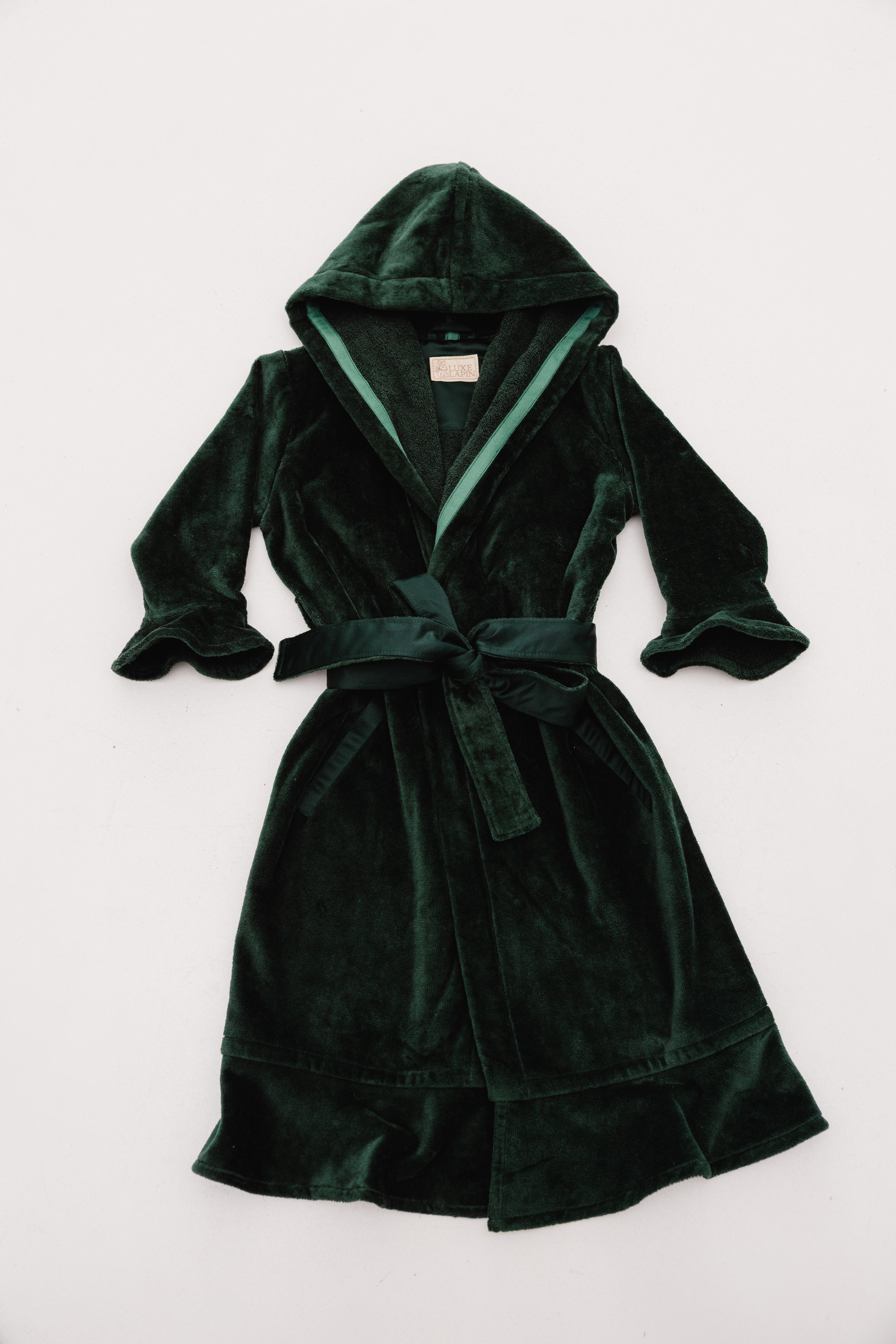 Bathrobe with frills Emerald Dream
