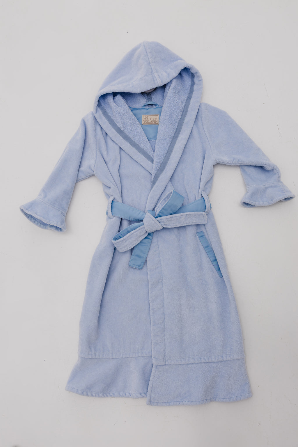 Bathrobe with frills Blue Cloud