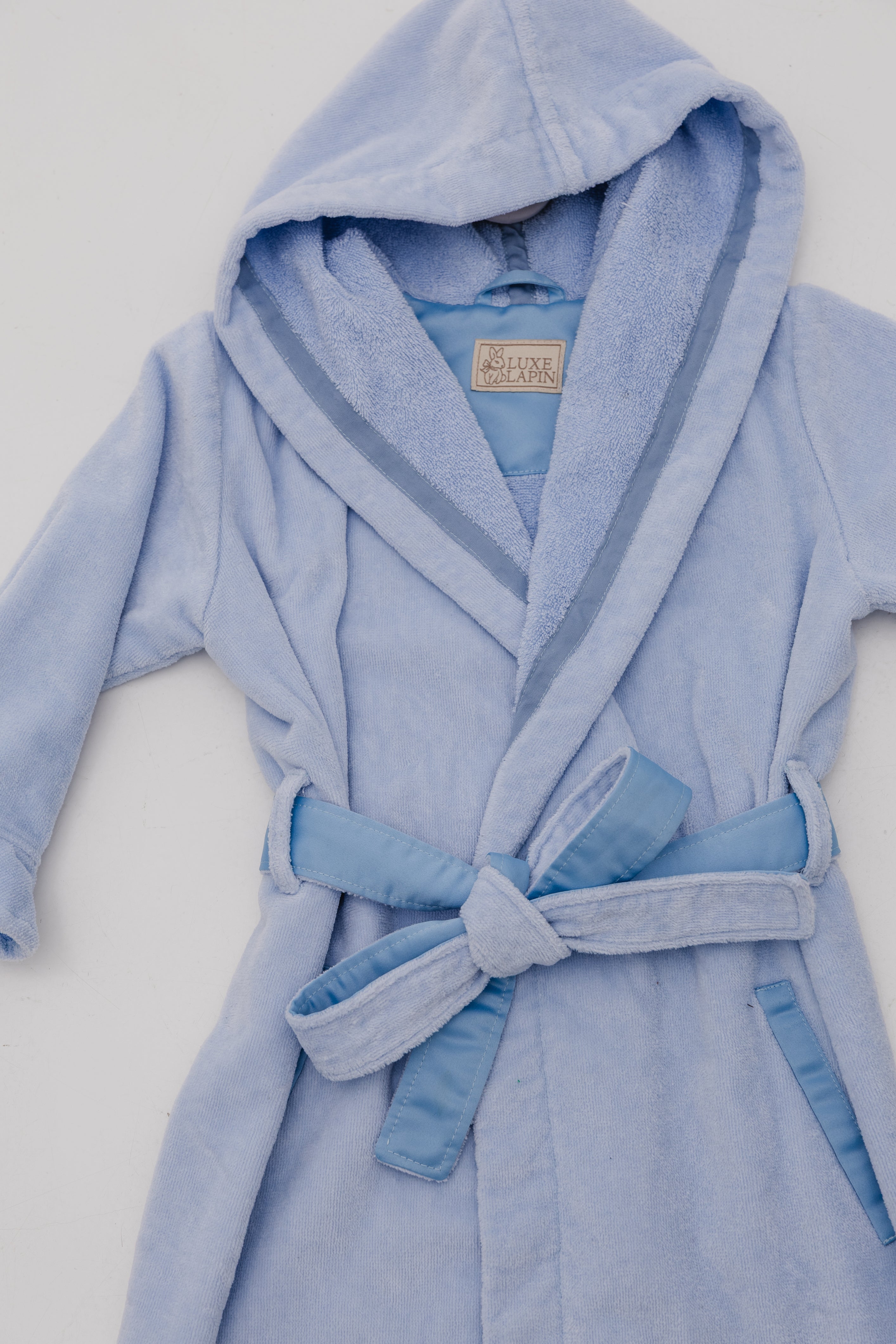 Bathrobe with frills Blue Cloud