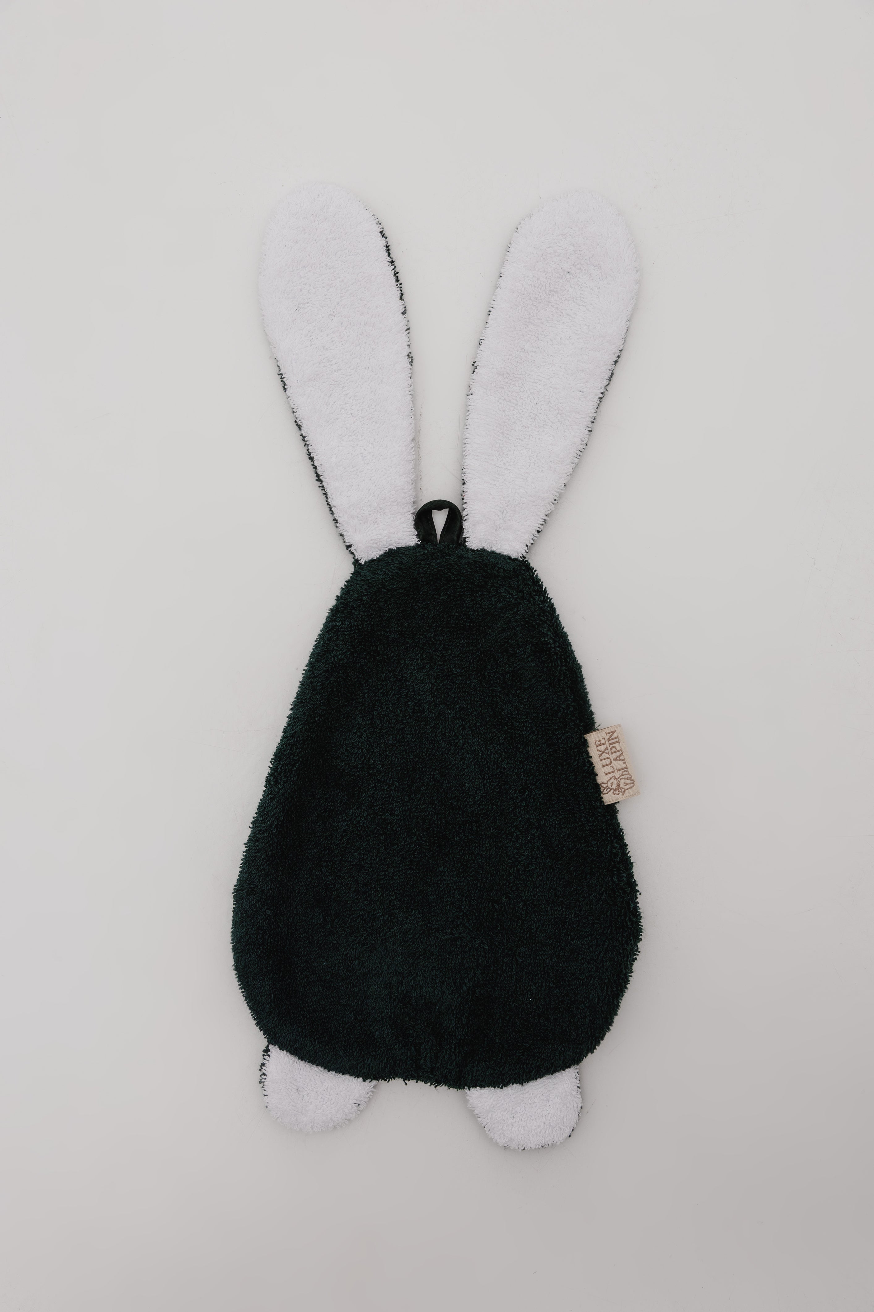 Emerald bunny hand towel