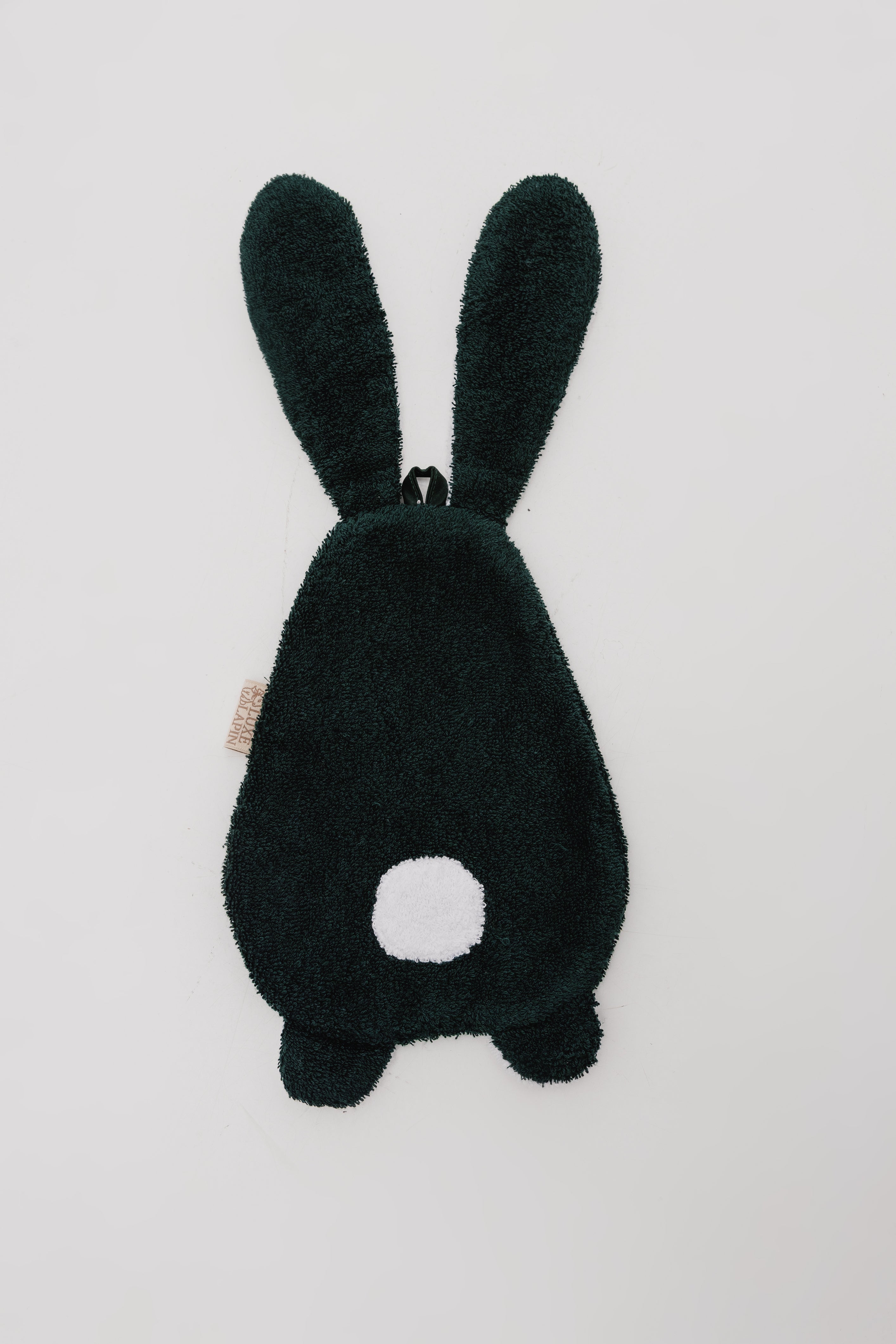 Emerald bunny hand towel
