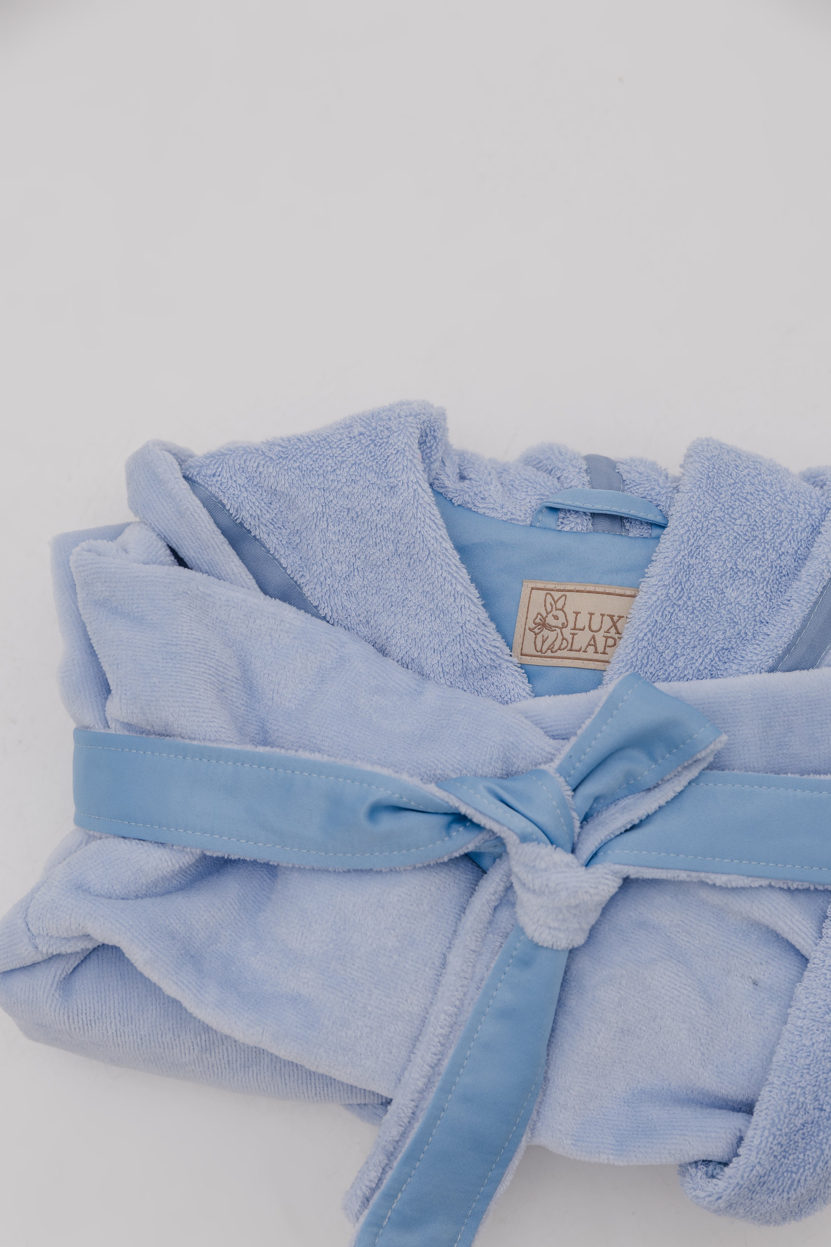 Bathrobe with frills Blue Cloud