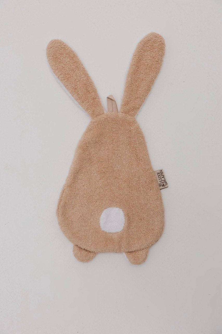 Biege bunny hand towel